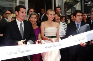 MAY 19: Actress Diane Kruger (C) and Jerome Lambert, Chief Executive Officer of Jaeger-LeCoultre (R), attend the Jaeger Le-Coultre Boutique Opening during the 62nd International Cannes Film Festival on May 19, 2009 in Cannes, France. (Photo by Kristian Dowling/Getty Images)