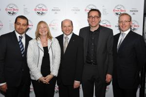 (left to right): Leonid Khankin (owner and creative director Ernst Benz), Elizabeth Doerr, Kari Voutilainen, Ralf Baumgarten and Roger Smith look forward to the arrival of 12 Faces of Time: Horological Virtuosos.