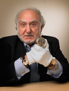 Nicolas George Hayek holding the Marie-Antoinette Grande Complication pocket-watch