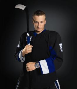 Steven Stamkos wearing the Tissot T-Tracs Limited Edition 