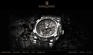 The redesigned Romain Jerome website