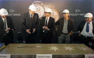 Laying of the foundation stone of the new manufacture Montres Jaquet Droz SA