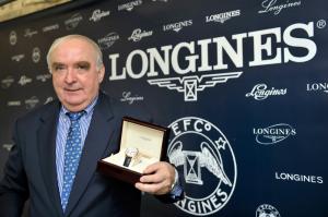 Mr. Walter von Känel, President of Longines, presenting the new Longines Heritage Retrograde.