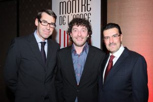 l-r: C. Selmoni (Head of Product Development), D. Pradervand (Master of ceremony and Editor in Chief of Montres Passion) and Vacheron Constantin CEO Juan-Carlos Torres