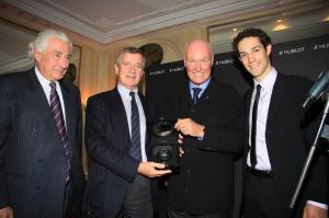 Hugues du Rouret of ACF, Pr Yves Agid of ICM, Jean-Claude Biver and Bruno Senna