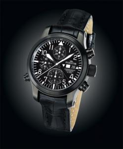 Limited Edition C.O.S.C. 500 FORTIS B-42 FLIEGER BLACK CHRONOGRAPH ALARM