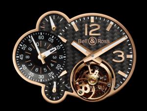 BR Minuteur TOUrBILLON pink Gold: the dial and its 4 complications