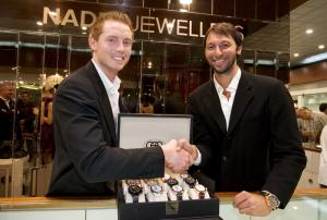 TW Steel CEO Jordy Cobelens with  Ian Thorpe