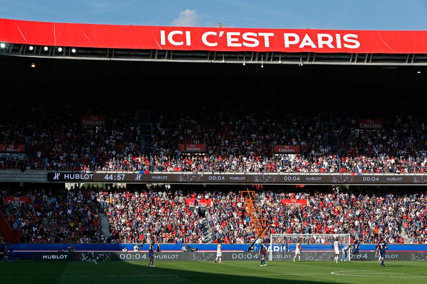 Paris Saint-Germain stadium with HUBLOT publicity