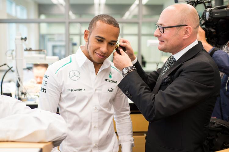 Hamilton with IWC CEO George Kern