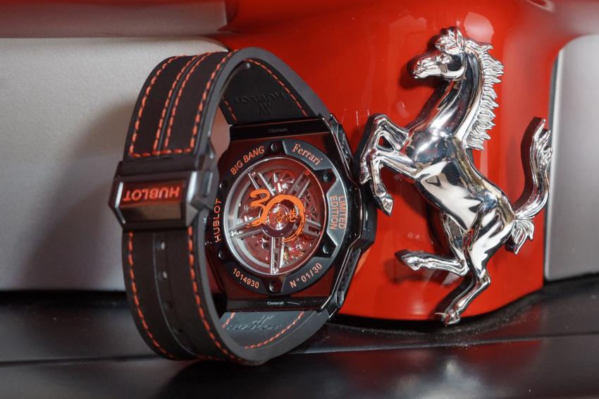 The back of the Hublot Hong Kong Exclusive Limited Edition Big Bang Ferrari