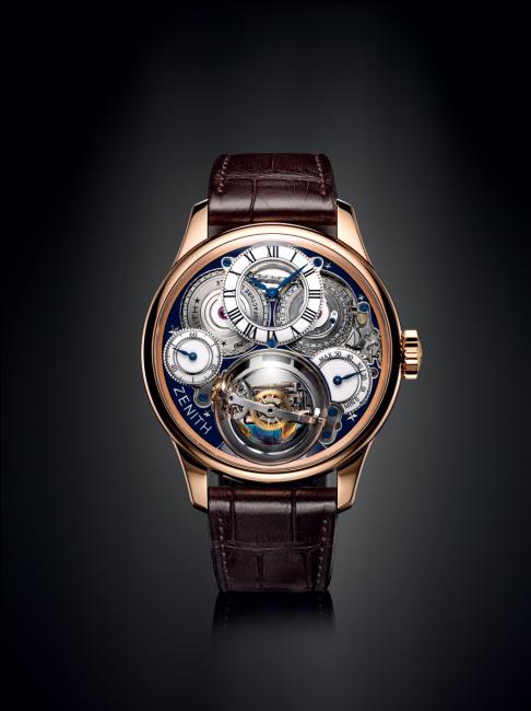 The dial side of the ZENITH Academy Christophe Colomb Hurricane Grand Voyage