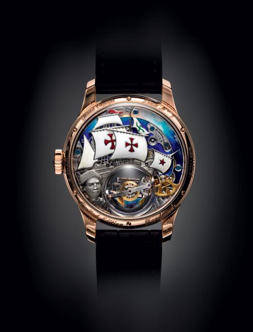 The back of the Zenith Academy Christophe Colomb Hurricane Grand Voyage