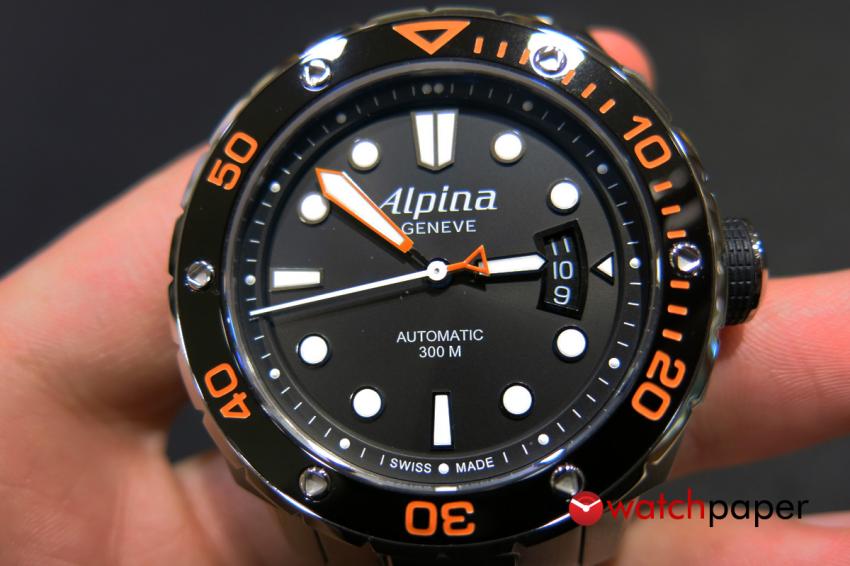 Alpina Extreme Diver Orange dial and  bezel. 