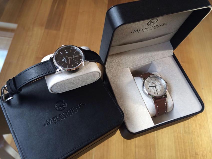 The Flinders will be shipped in a very elegant leather style box featuring the Melbourne Watch Company logo. 