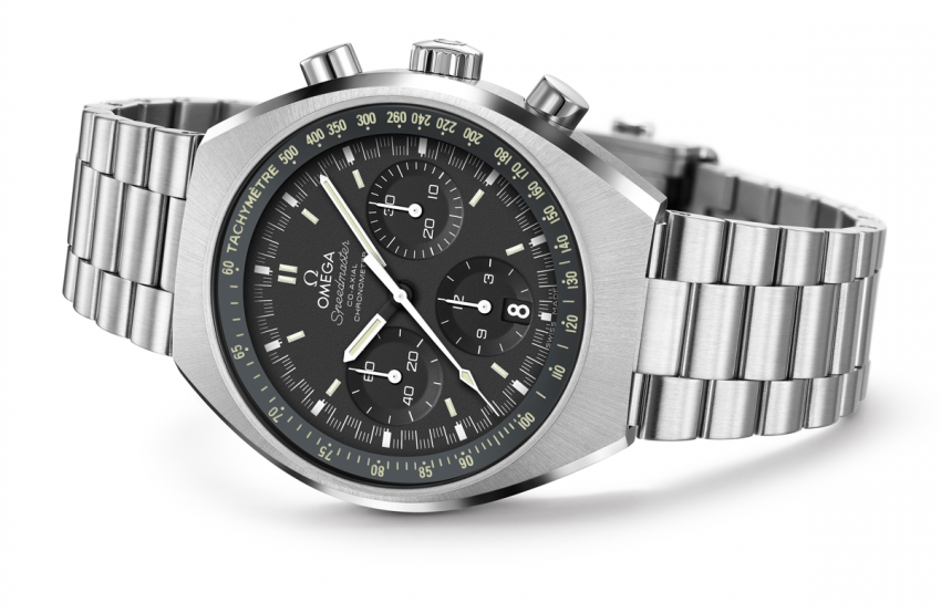 Omega Speedmaster Mark II with black and white dial.