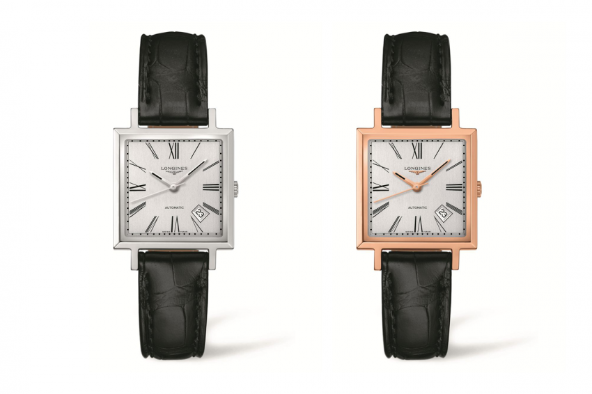 Two Longines Heritage 1968 one in steel and one in rose gold