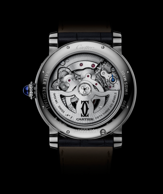 The back of the Rotonde de Cartier Astrocalendaire watch