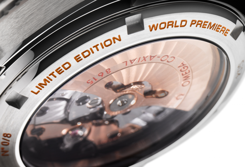 On the back of the Seamaster Planet Ocean Orange Ceramic, you'll find the “World Premiere” engraved.