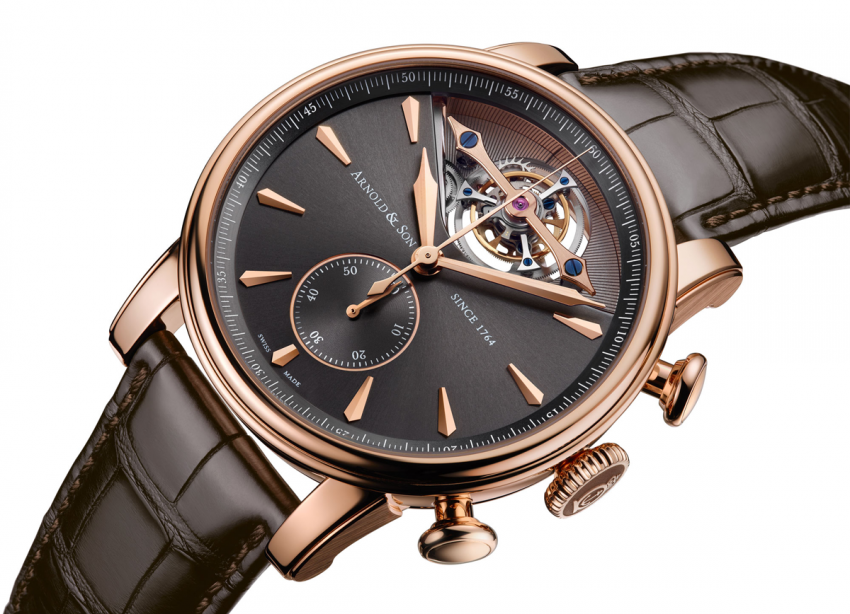 Arnold & Son Royal TEC1 with tourbillon, column wheel chronograph and automatic winding.