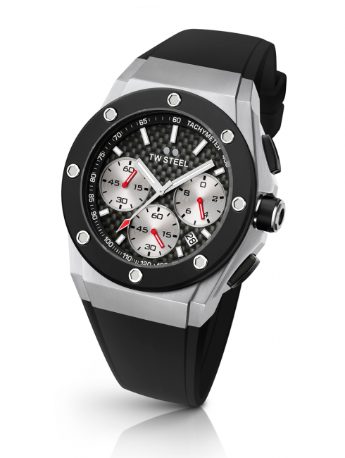 The equally stunning "smaller" version, the 44 mm TW Steel CEO Tech David Coulthard Special Edition CE4019