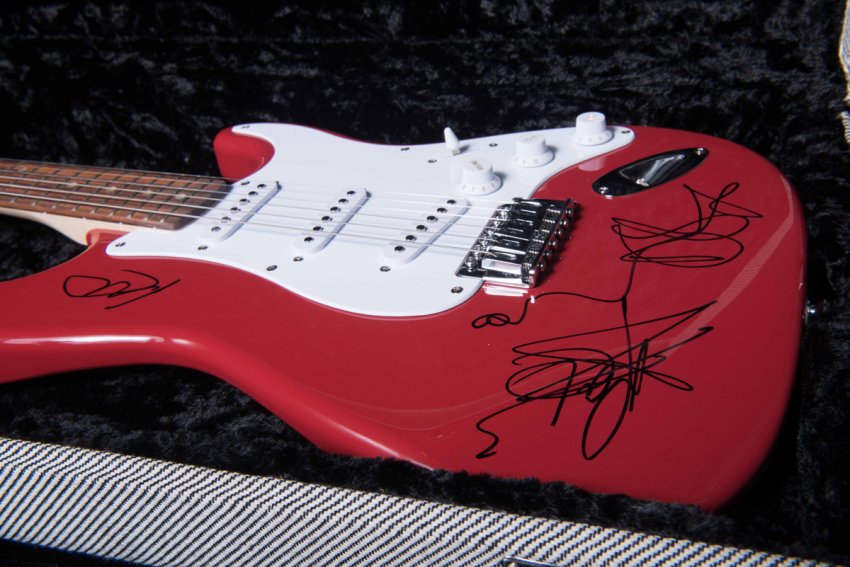 A signed guitar makes this purchase very special for fans of Depeche Mode.