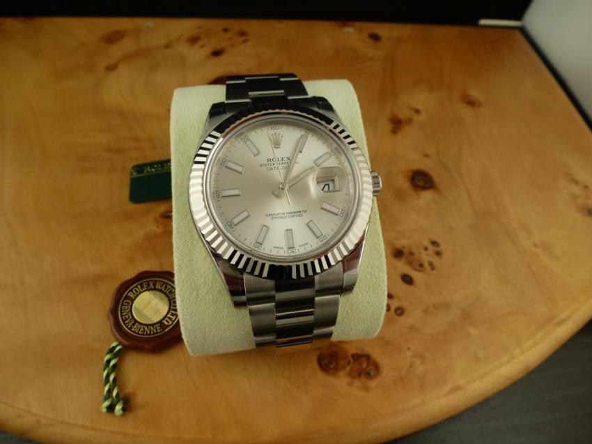 Rolex Datejust 2 Ref. 116334 Fluted 18k WG Bezel Canadian Collector's Set (c) canwatchco.ca