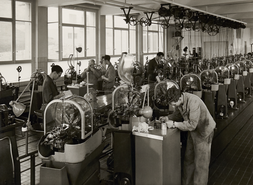 The Oris factory in Malleray, 1945.