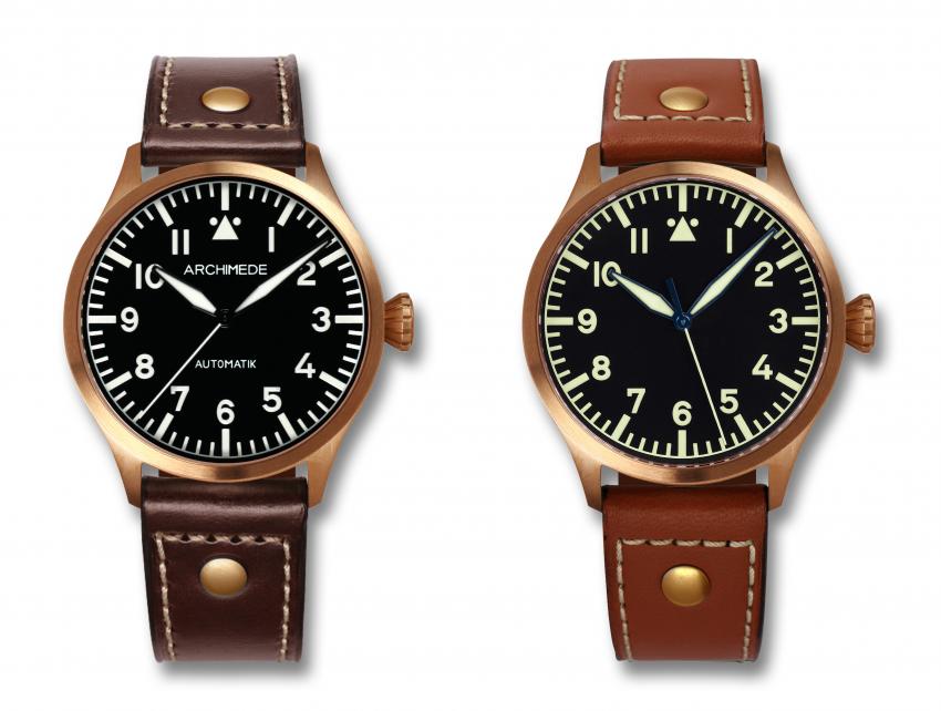 The new ARCHIMEDE Pilot 39 Bronze is a smaller version of the very successful Pilot 42 Bronze