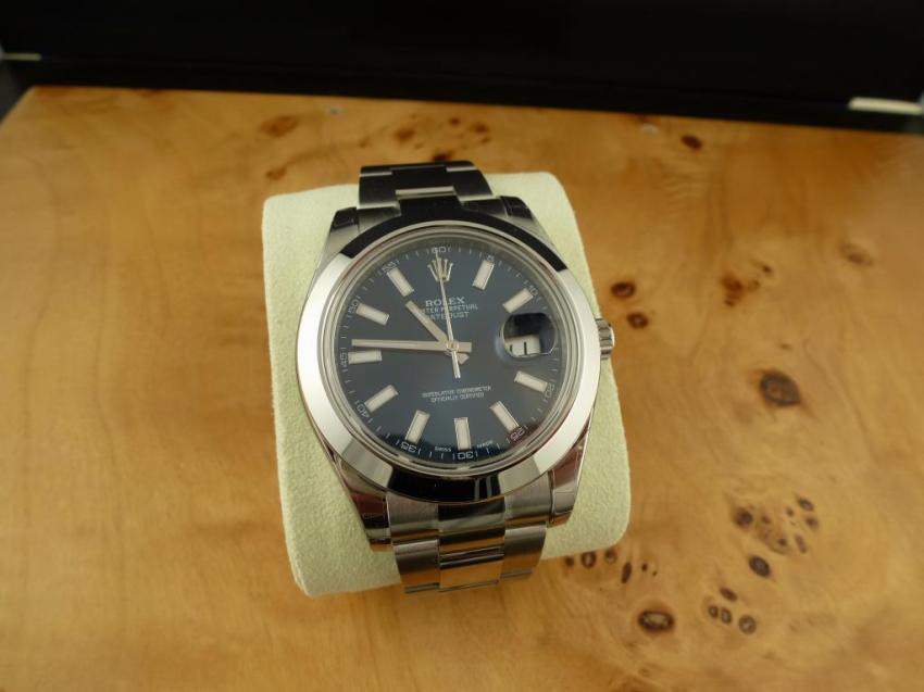 Rolex Datejust 2 Ref. 116300 Smooth Bezel Blue Dial 