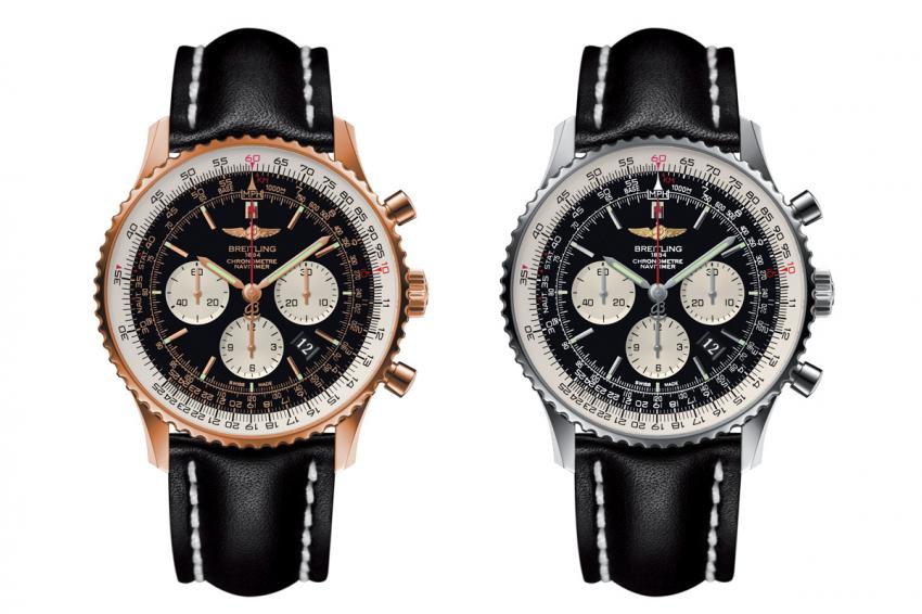 The standard Navitimer 46 mm comes with a stainless steel case. Breitling is also offering a red gold version in a limited edition of only 200 pieces.