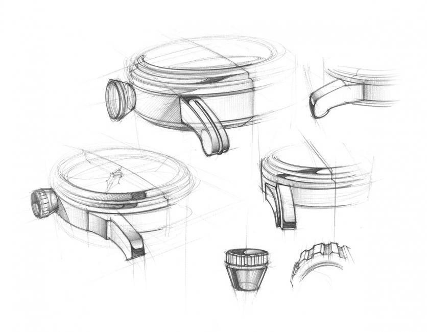 Detroit Watch Co pieces start as a hand drawn sketches. Looking for the perfect lug design.