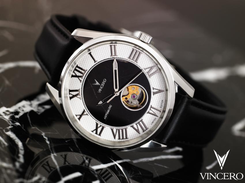 Vincero Nero with leather strap