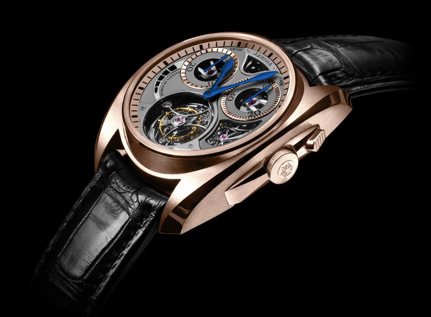 Akrivia Tourbillon Monopusher 5N in rose-gold