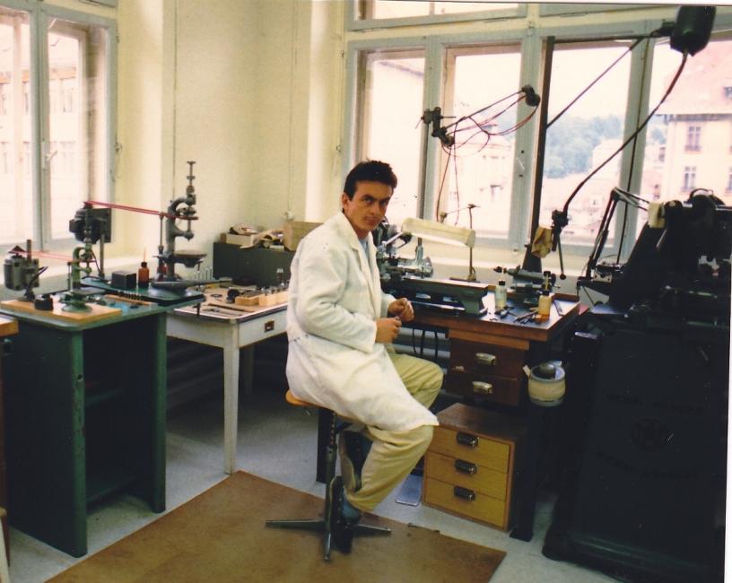 Dominique Renaud in 1988, at the Atelier Renaud  & Papi