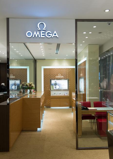 Inside the OMEGA boutique at Toronto's Yorkdale Shopping Centre