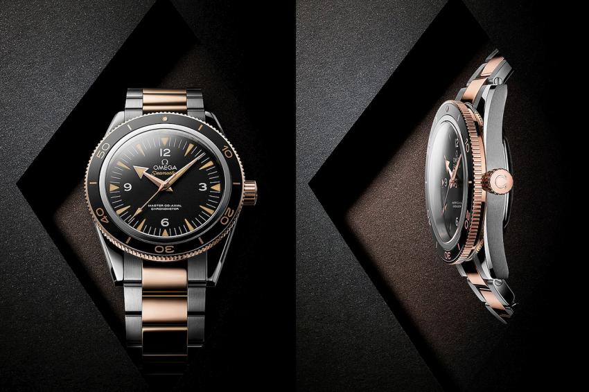 Bi-colour Seamaster 300 with black dial.