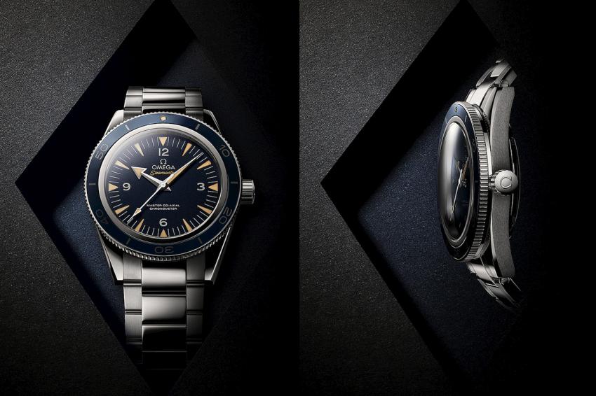 OMEGA Seamaster 300 with blue dial.