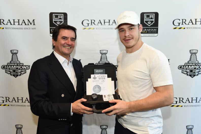 GRAHAMS's Eric Loth with Dustin Brown