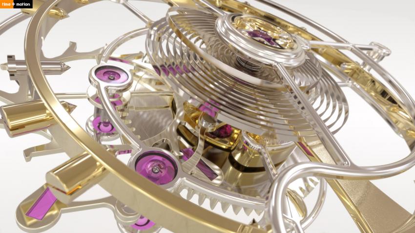 Haldimann Horology H1 Tourbillon Detail. Rendering courtesy of Time + Motion