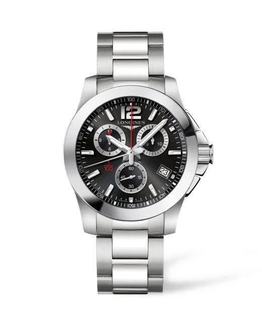 The official Longines watch of the 2014/2015 Alpine Skiing season, the Conquest 1/100th Alpine Skiing.