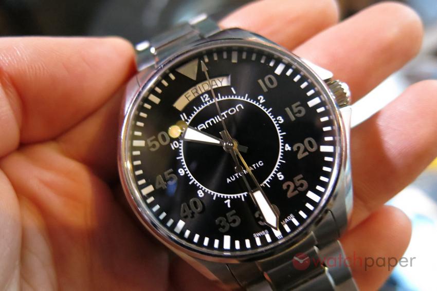 The Hamilton Khaki Pilot Day Date worn by Matthew McConaughey in Christopher Nolan's Interstellar.