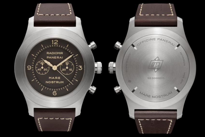 The front and the back of the Panerai Mare Nostrum Titanio - 52 mm (PAM00603)