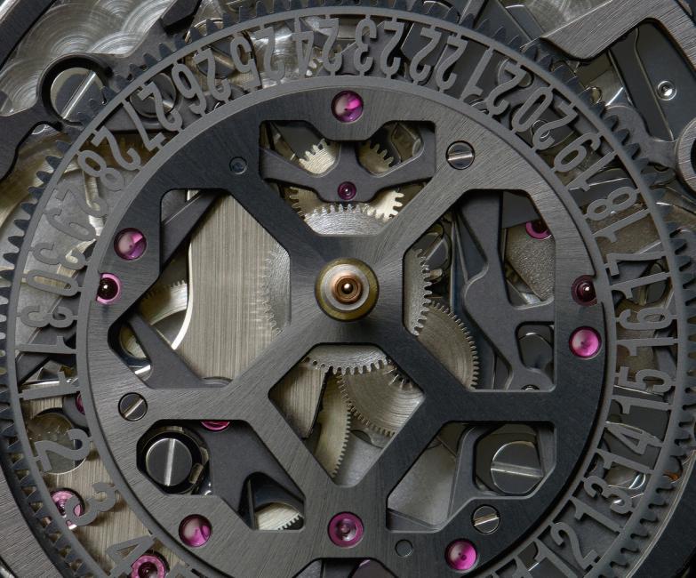 The skeletonized movement of the BR-X1 by Bell & Ross