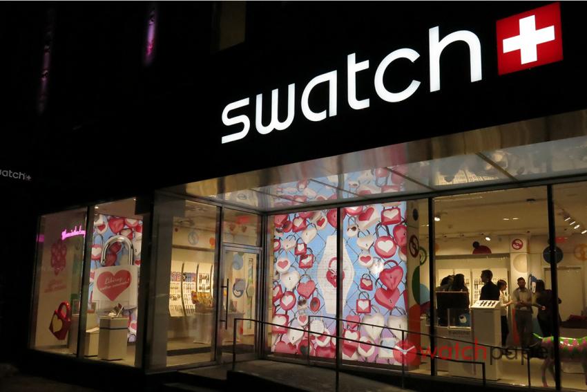 The Swatch boutique on St-Catherine boulevard, in Montreal