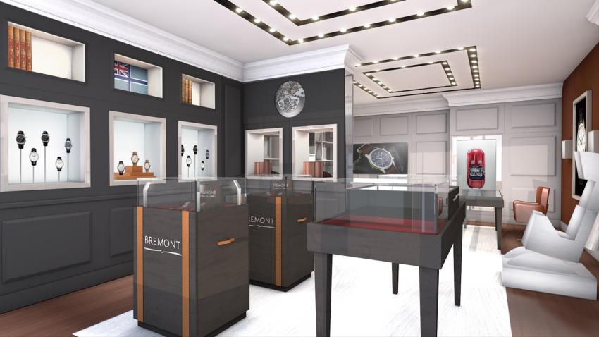 The interior of the upcoming Bremont boutique in New York