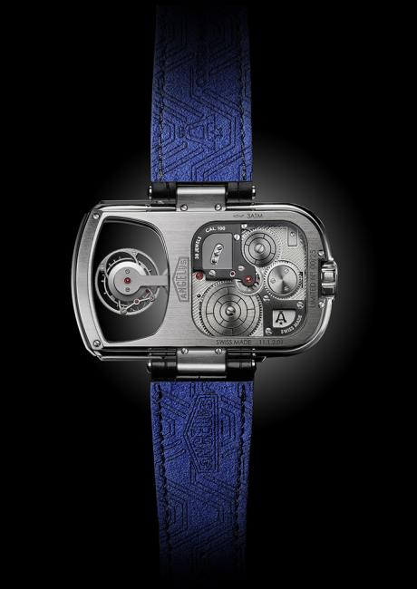 The back of the Angelus U10 Tourbillon Lumière