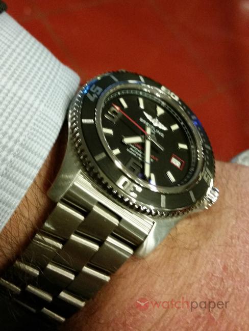 Breitling SuperOcean on TimeCaptain's wrist