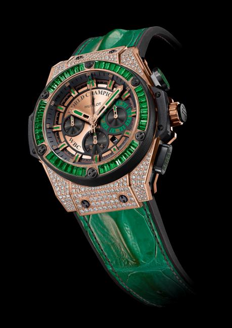 Hublot King Power WBC Full Pavé with Emeralds Ref. 703.OX.0218.HR.0918.WBC15