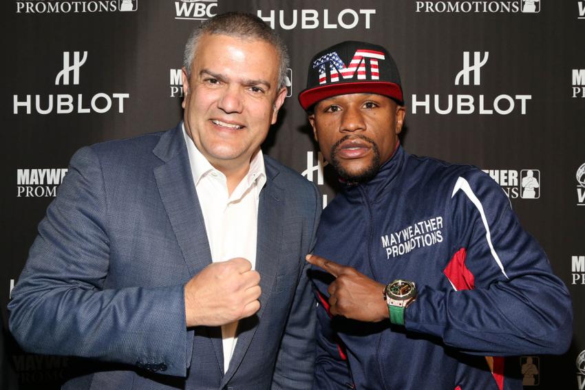 Hublot CEO Ricardo Guadalupe with 10-time World Champion Floyd “Money” Mayweather